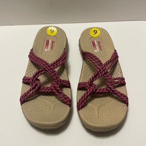 Skechers Outdoor Lifestyle Women’s Size 9 Purple Pink Rope Strap Slide Sandals